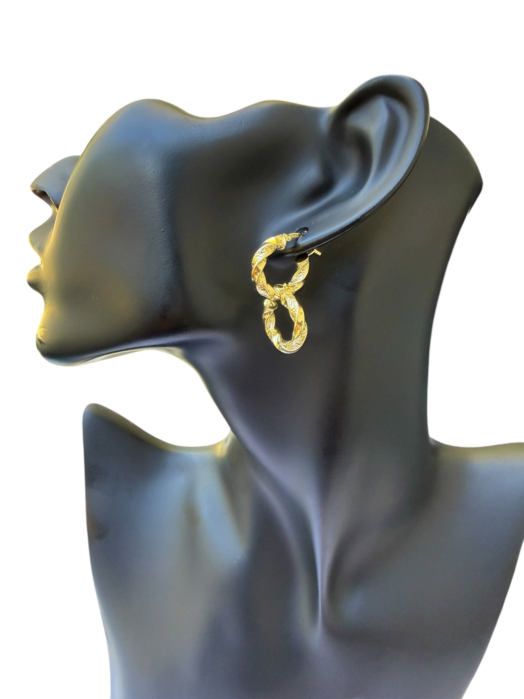 Argollas Torcidas Versace (Paso 1) Oro 10k