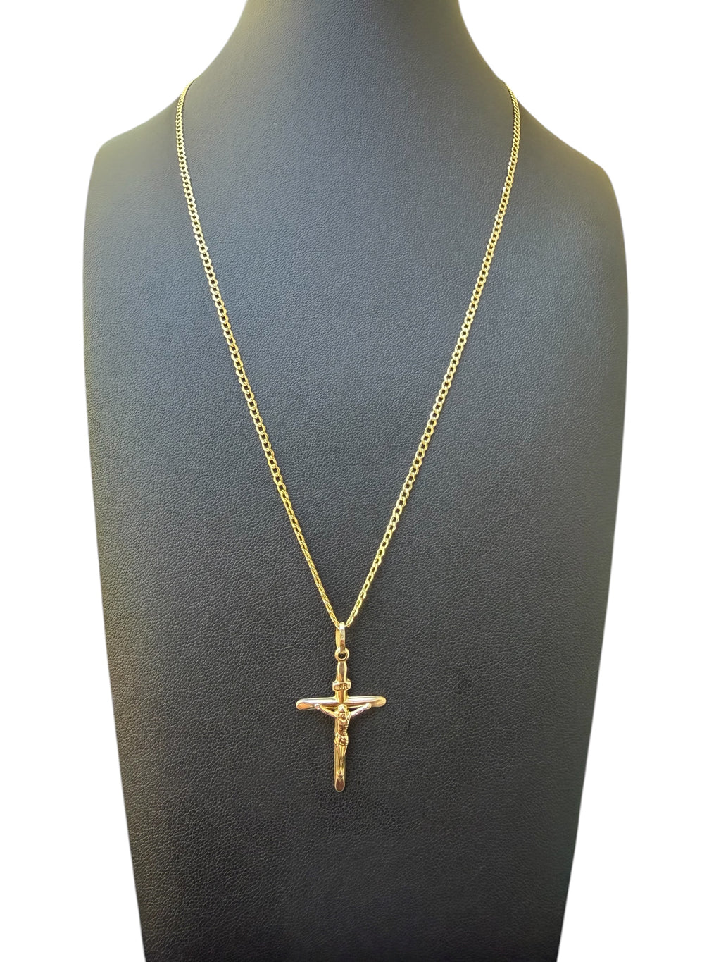 Cadena Fina con dije de Cruz Oro 10k