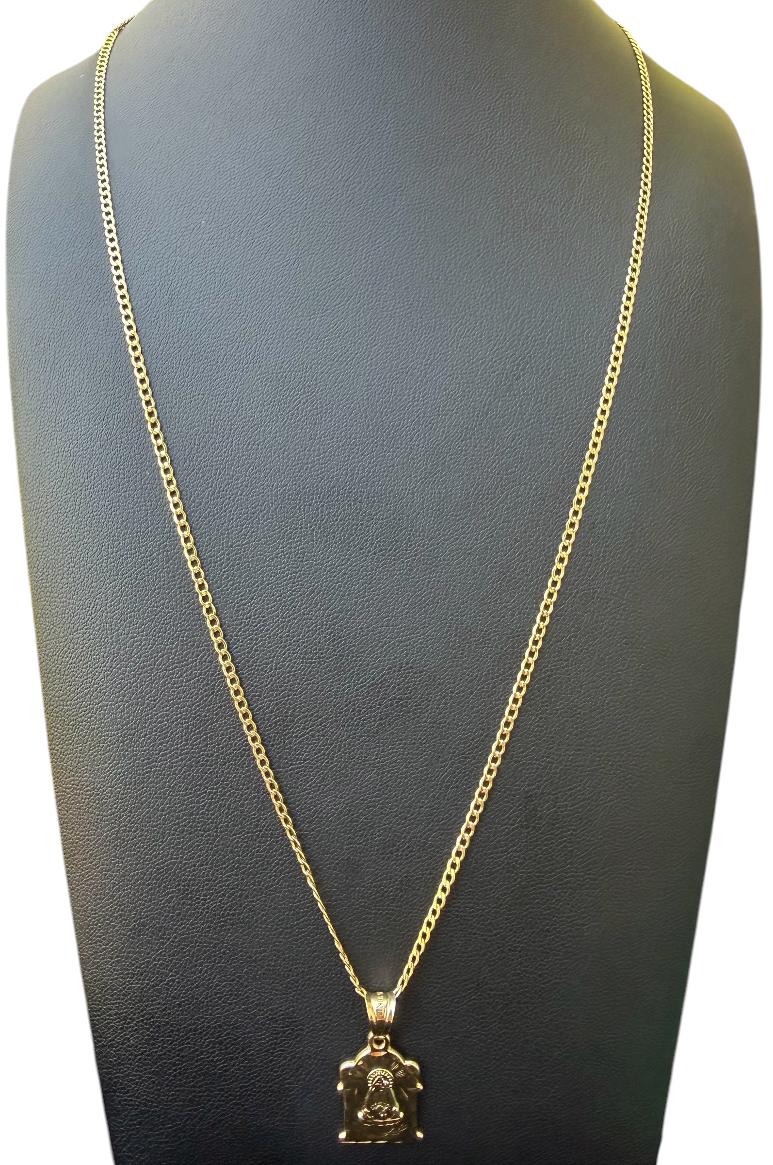 Cadena con Dije Caridad del Cobre Oro 10k