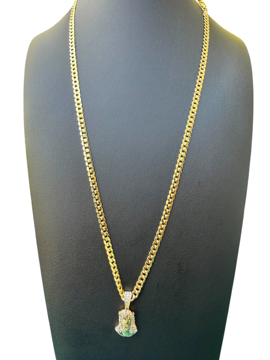 Cadena Martillada Dije Jesús Oro 10k