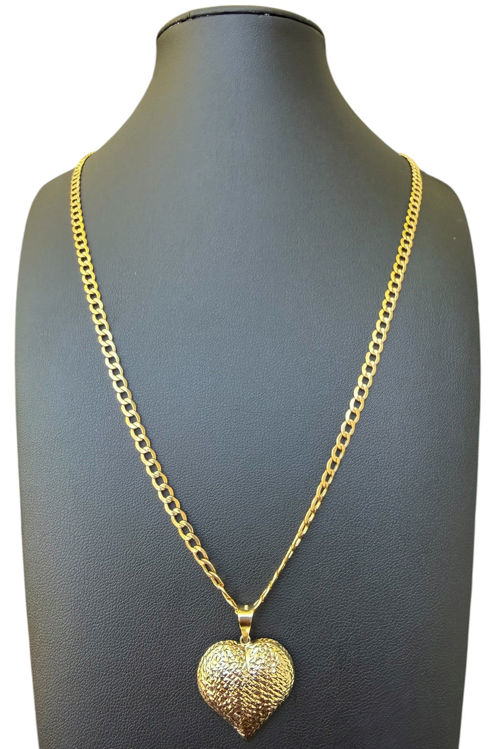 Cadena con dije grande de Corazón Oro 10k