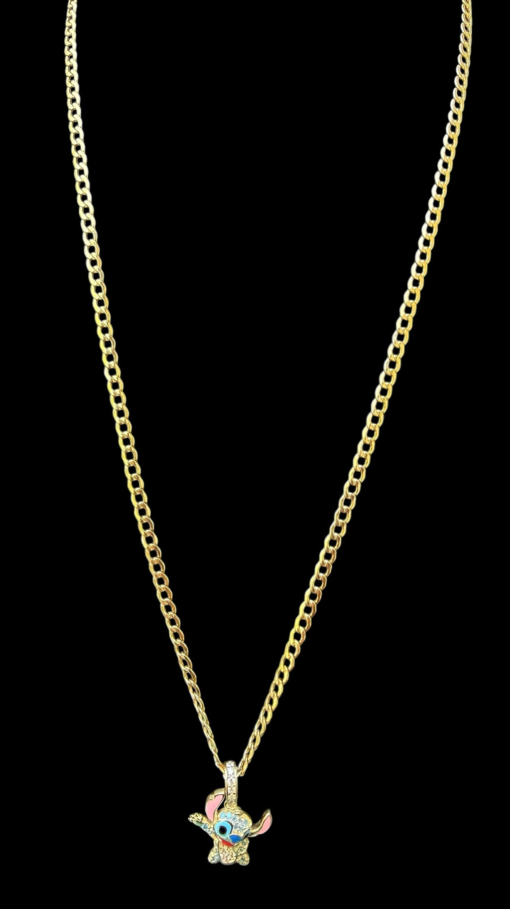 Cadena con dije de Stitch Oro 10k