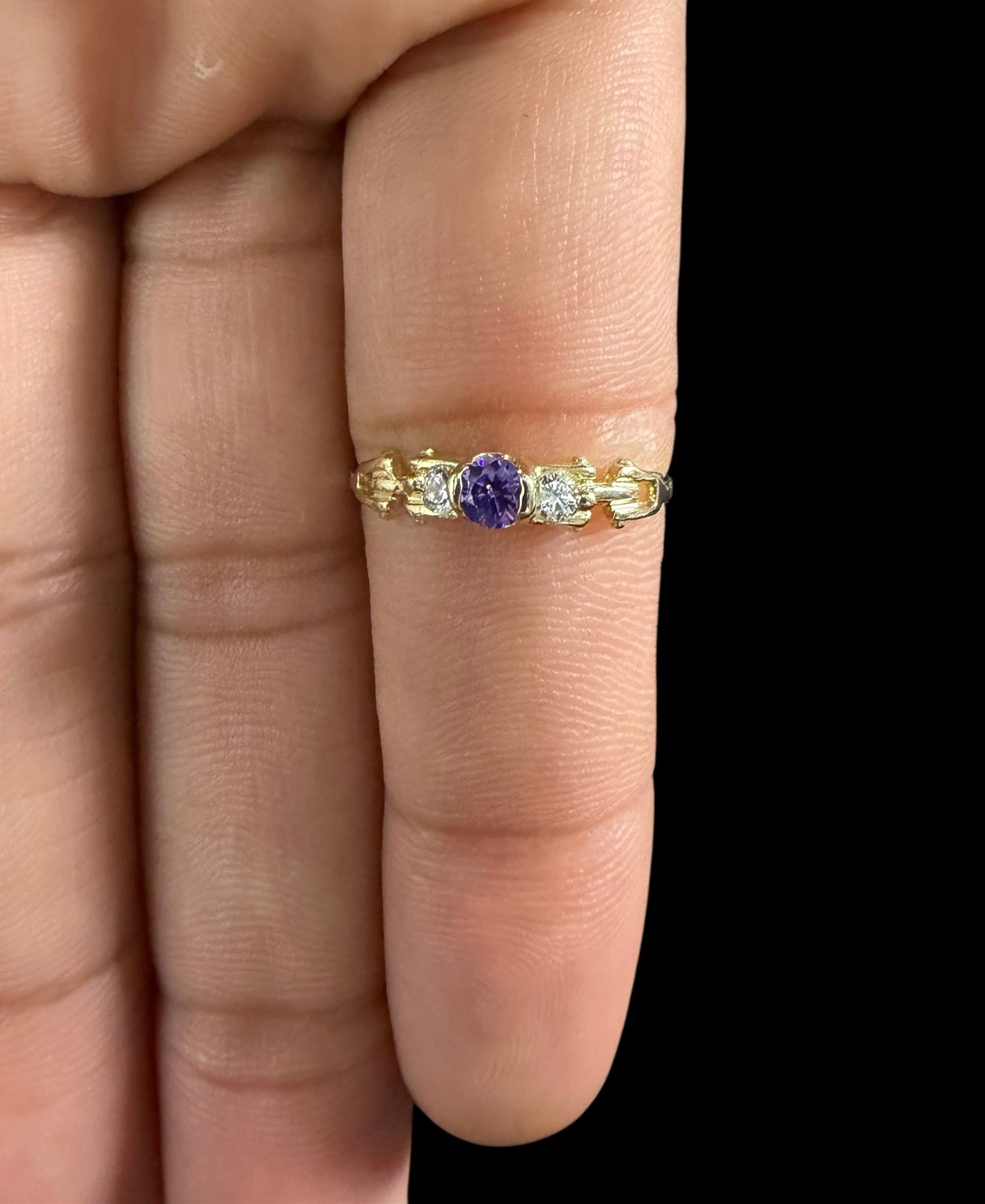 Anillo de Piedra en Oro 10k