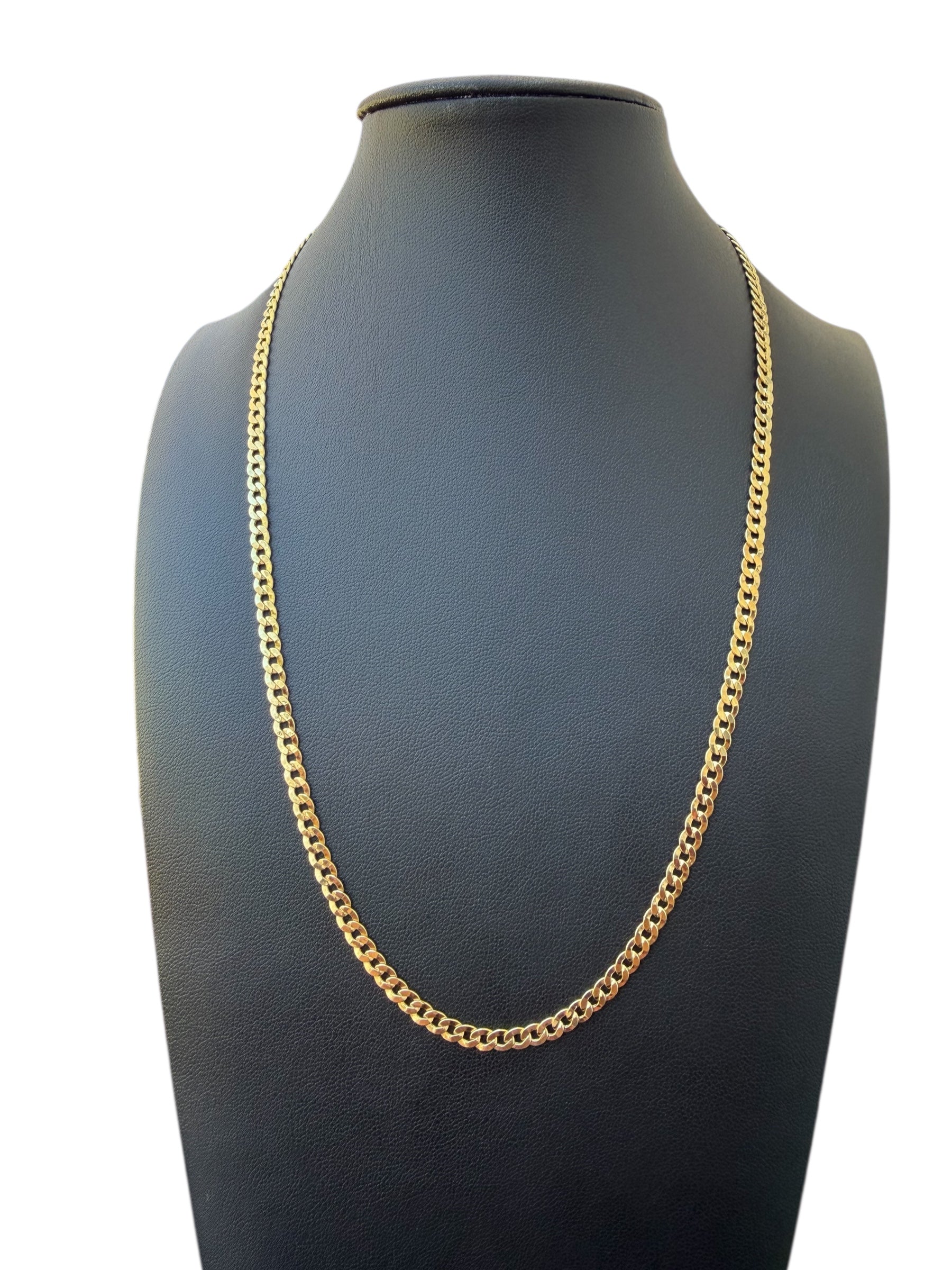 Cadena de Doble Filo en Oro 10k 4mm y Size 20”