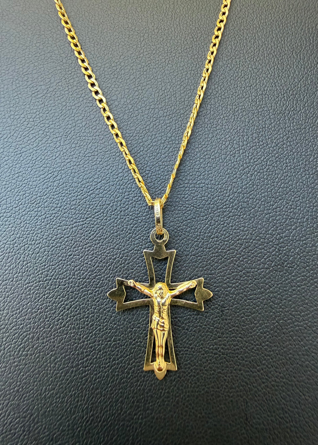 Cadena Fina dije de Cruz Oro 10m