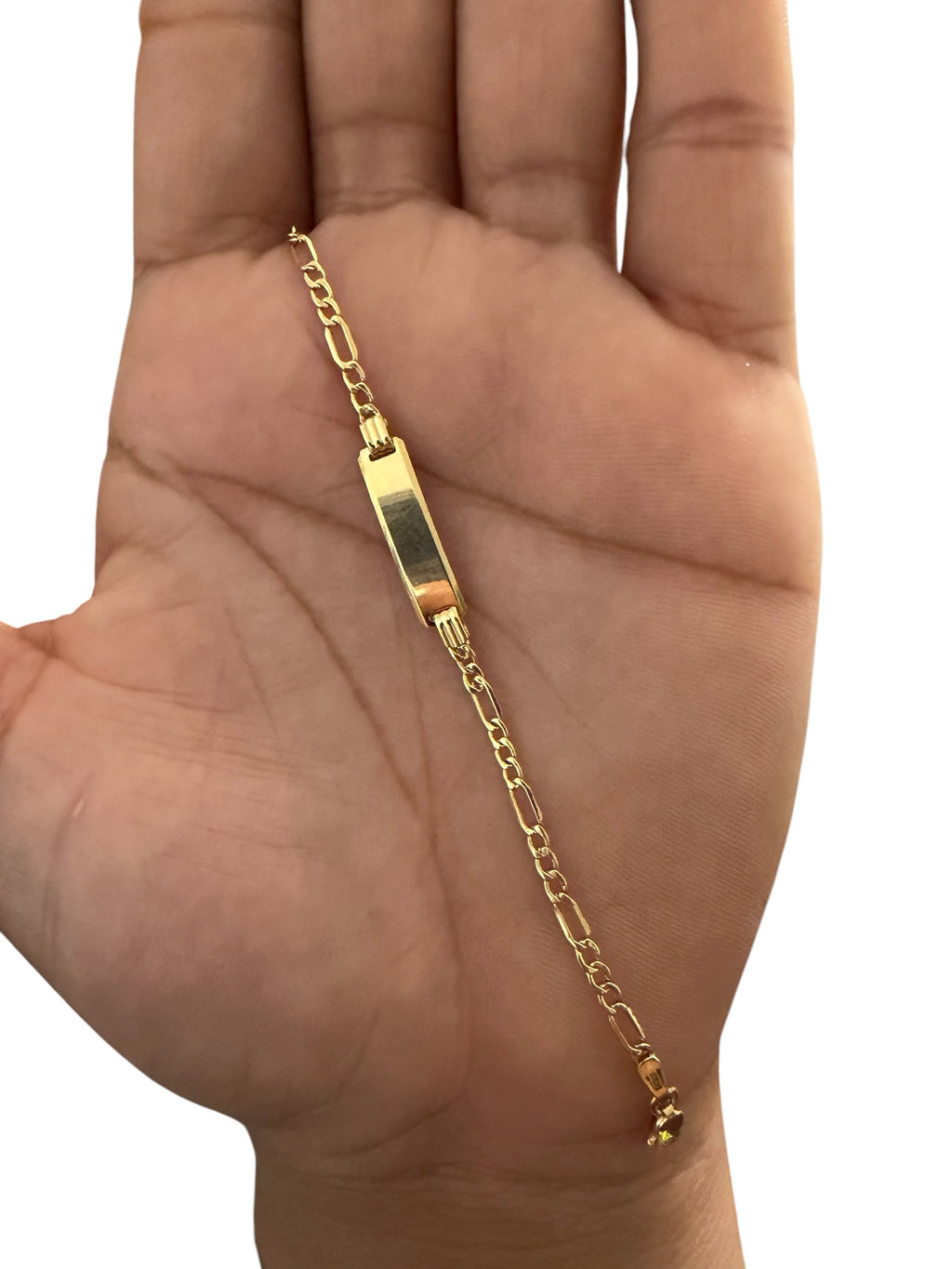 Manilla con placa para niño (Personalizables) Oro 10k