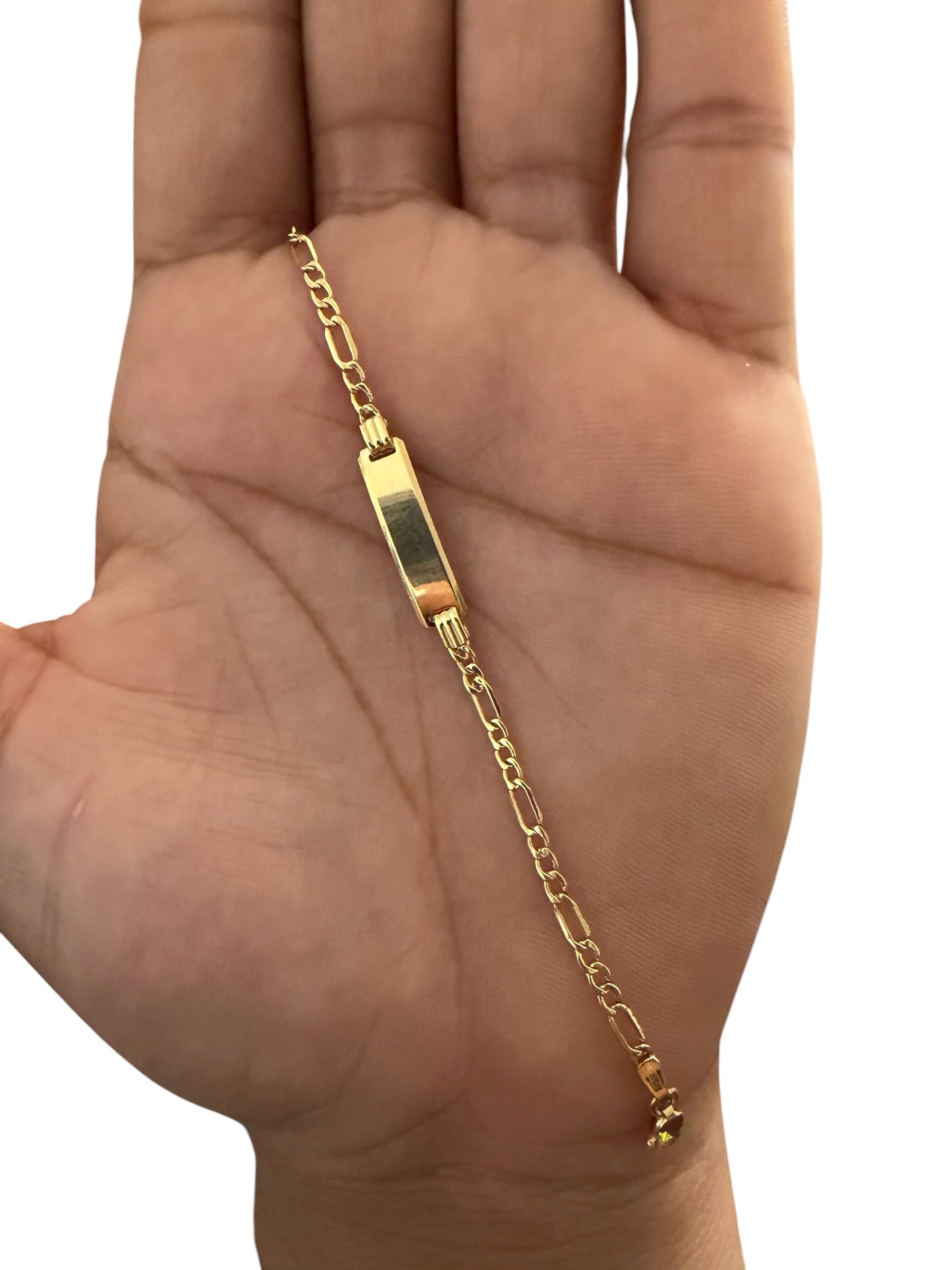 Manilla con placa para niño (Personalizables) Oro 10k