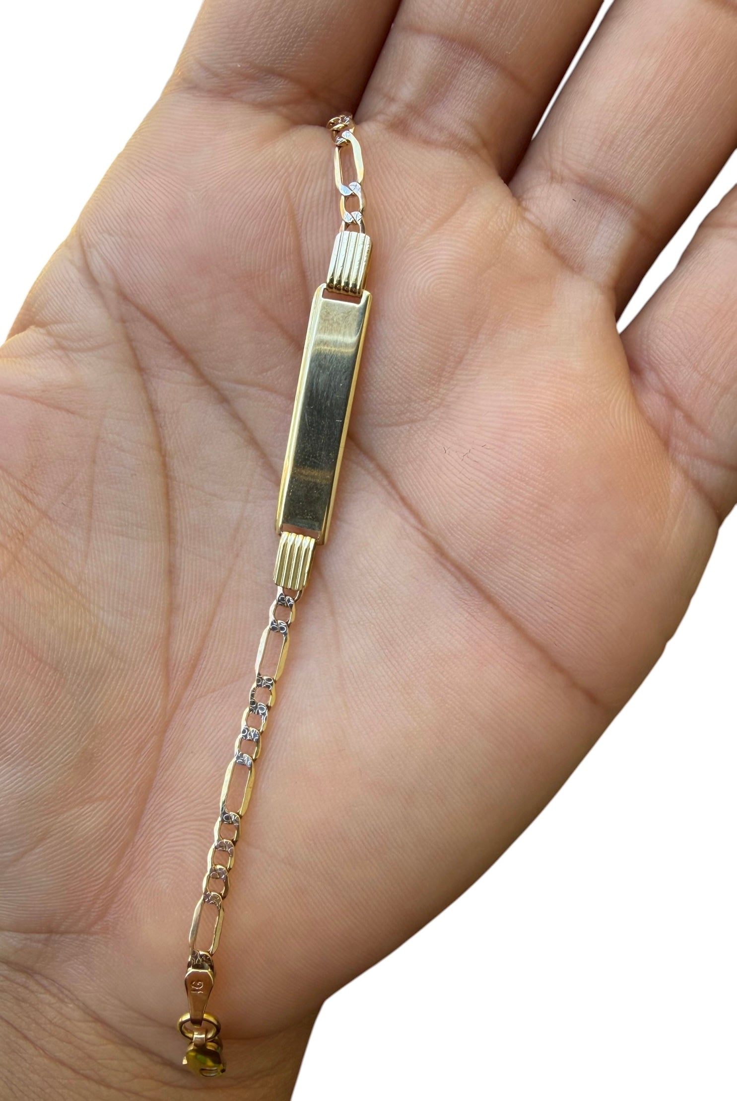 Manilla de placa para niño Oro 10k (Personalizables)