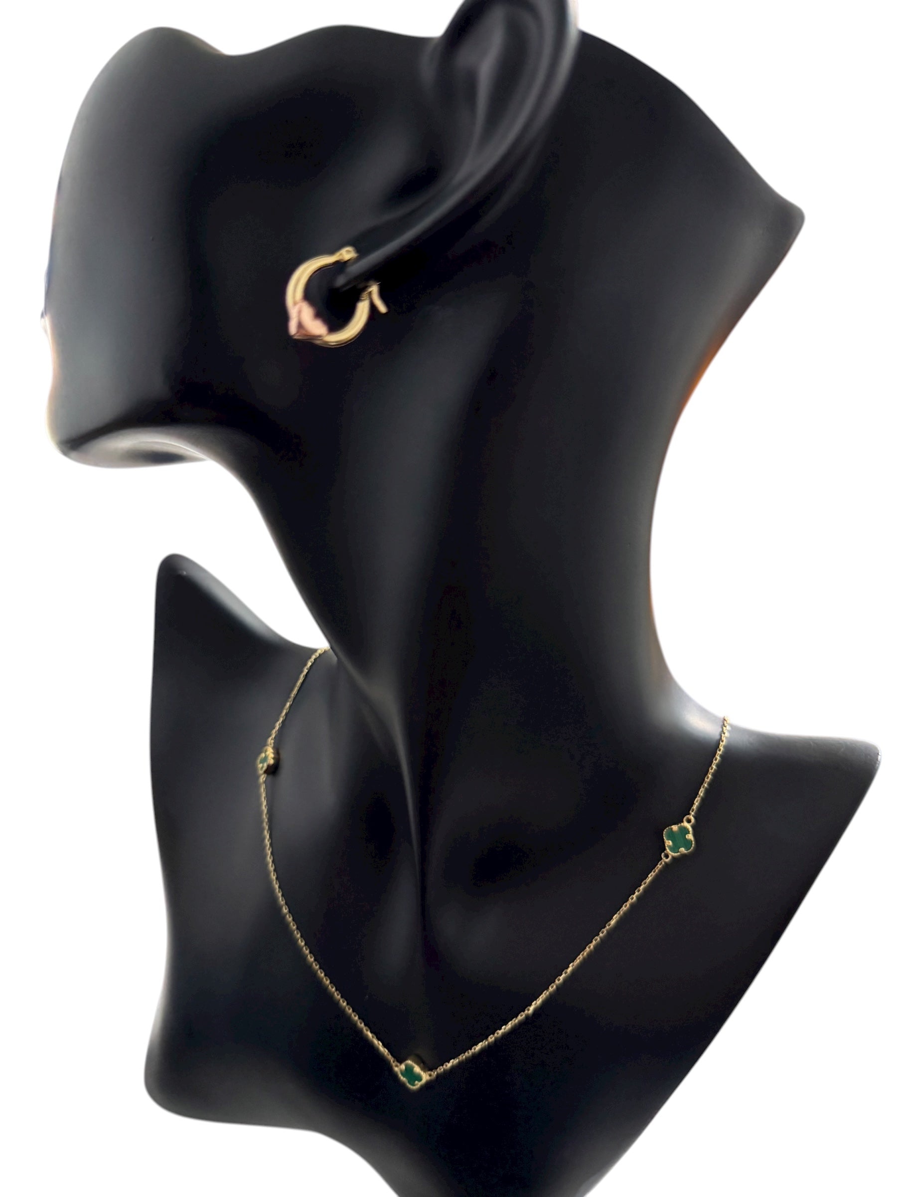 Aretes de corazón en Oro Amarillo y Rosa 10k