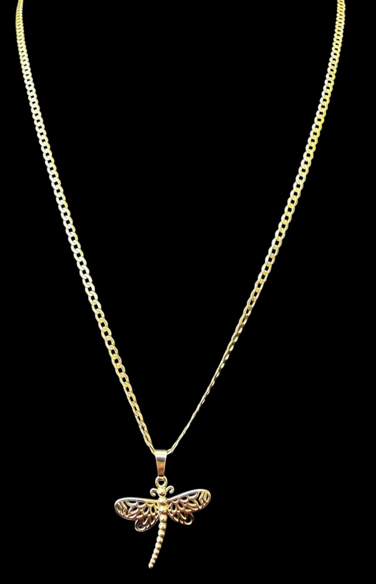 Cadena con dije de Libélula Oro 10k
