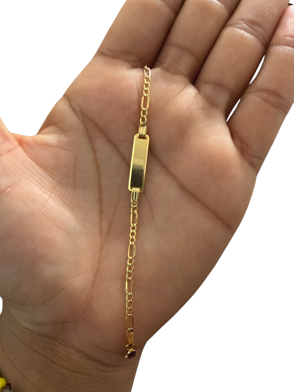 Manilla con placa para niño (Personalizables) Oro 10k