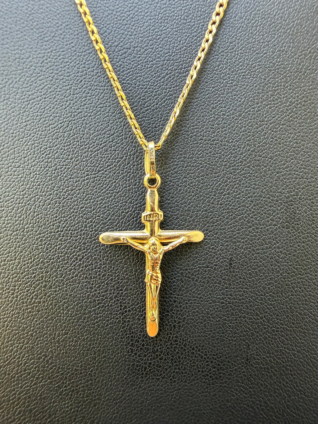 Cadena Fina con dije de Cruz Oro 10k