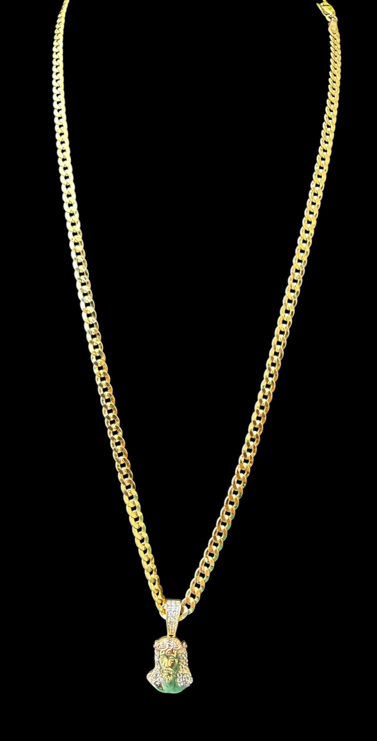 Cadena Martillada Dije Jesús Oro 10k