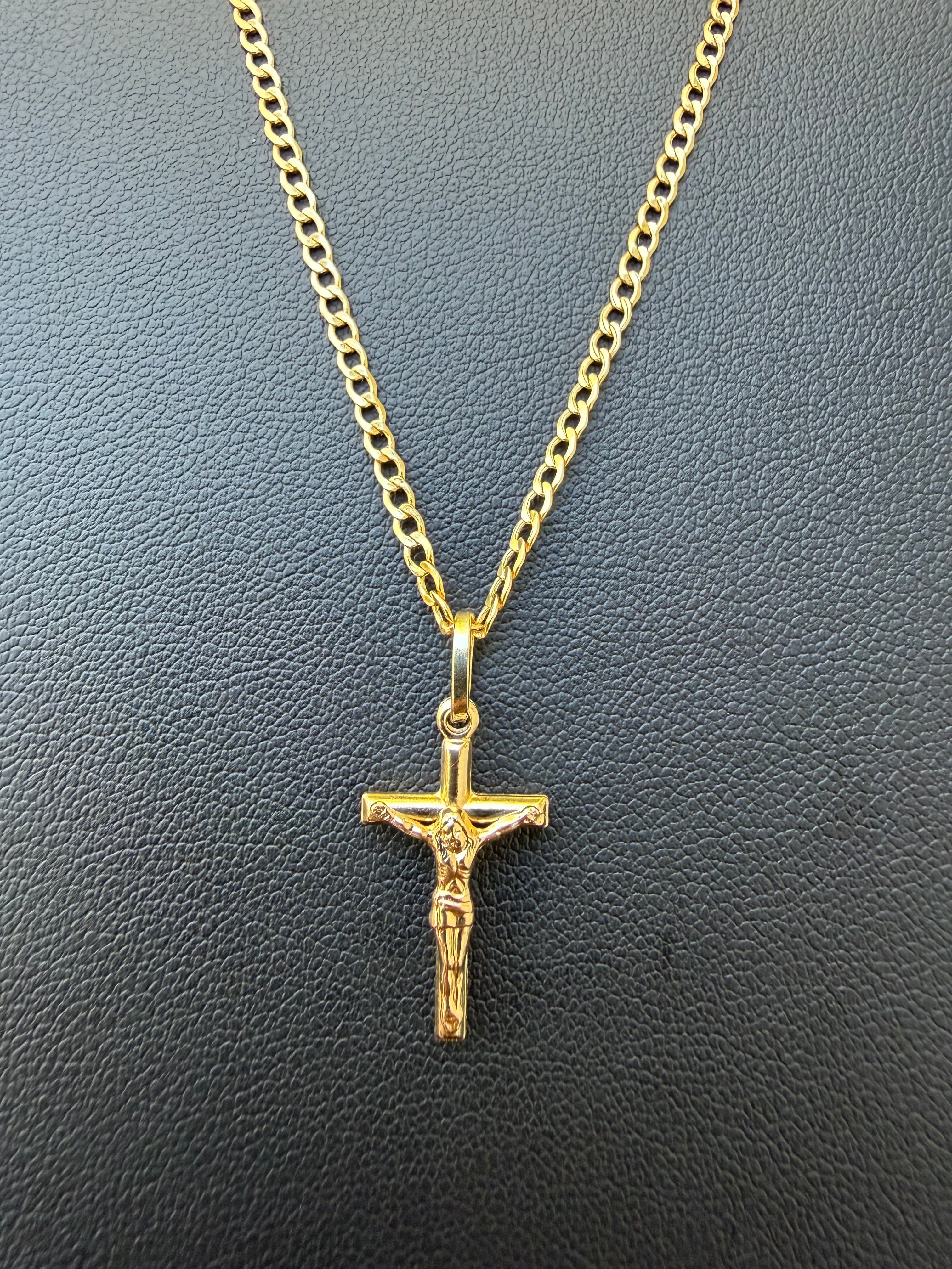 Cadena con crucifijo pequeño Oro 10k