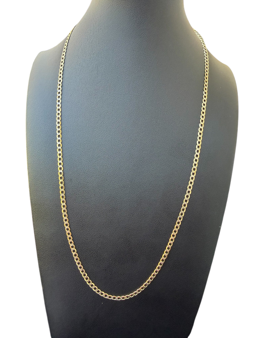 Cadena Pave en Oro 10k 3mm Size 22”