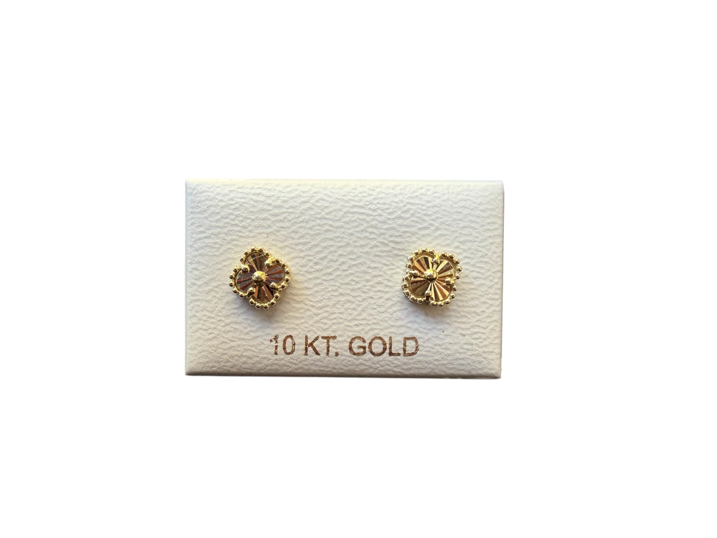 Aretes Clover Pequeños Oro 10k