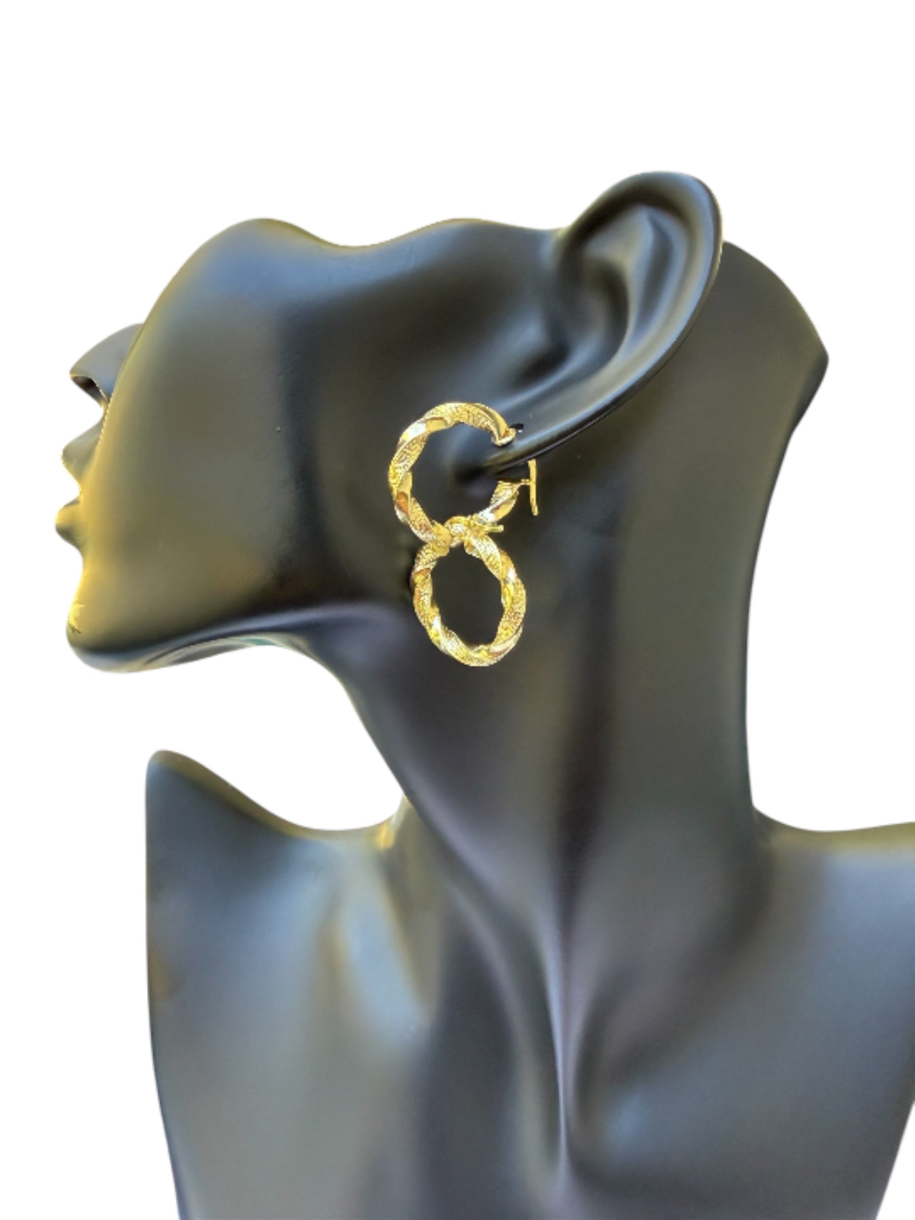 Argollas Torcidas Versace (Paso 2) Oro 10k