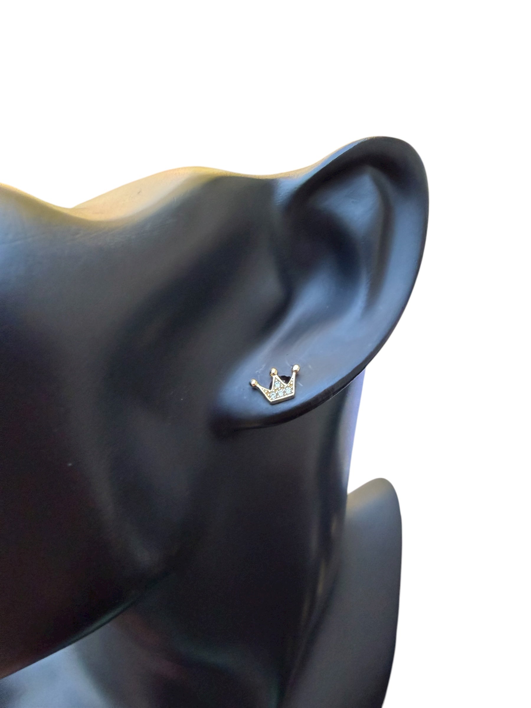 Aretes de Corona Pequeñas Oro 10k