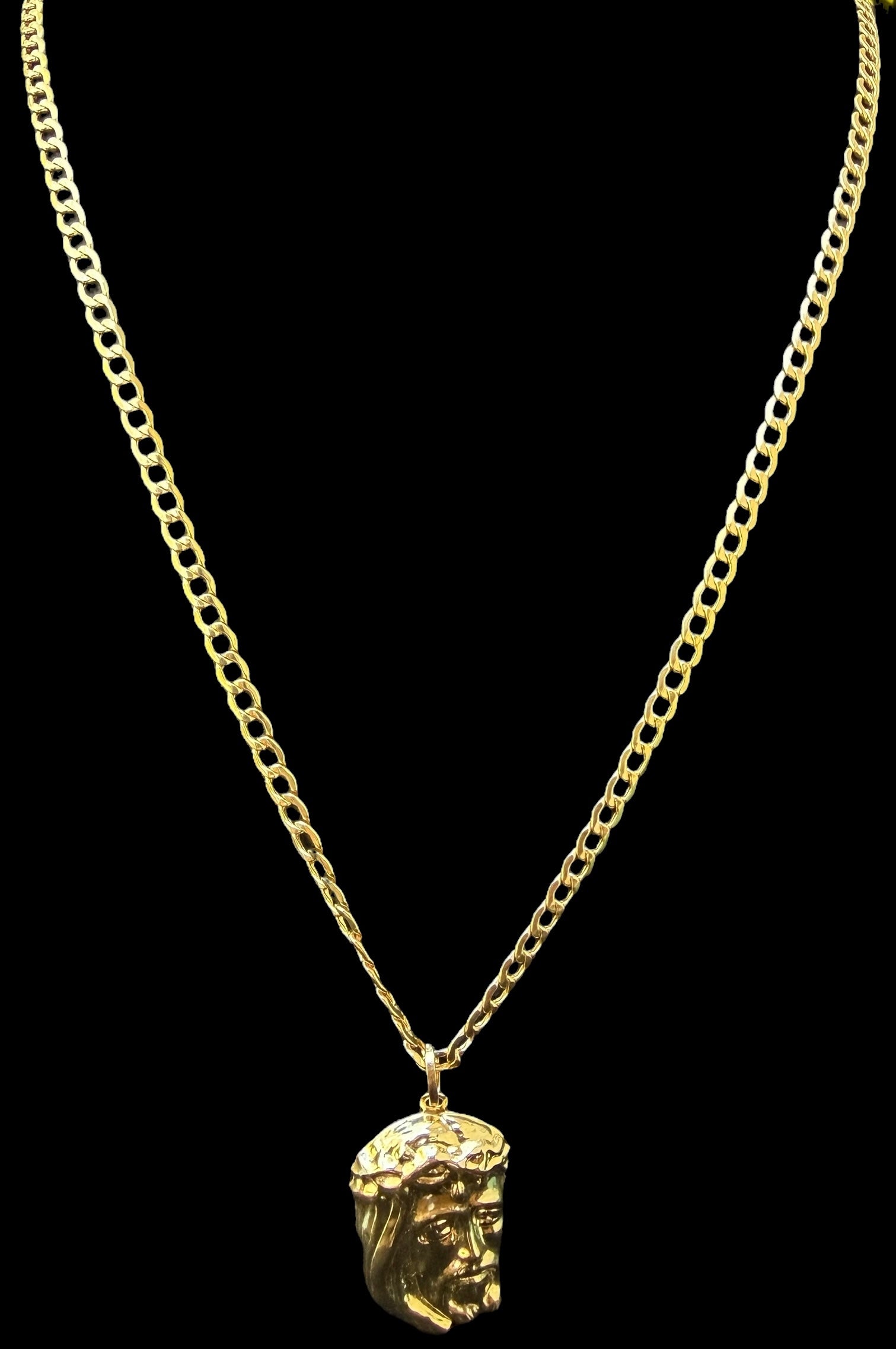 Cadena con Dije Grande de Jesús Oro 10k