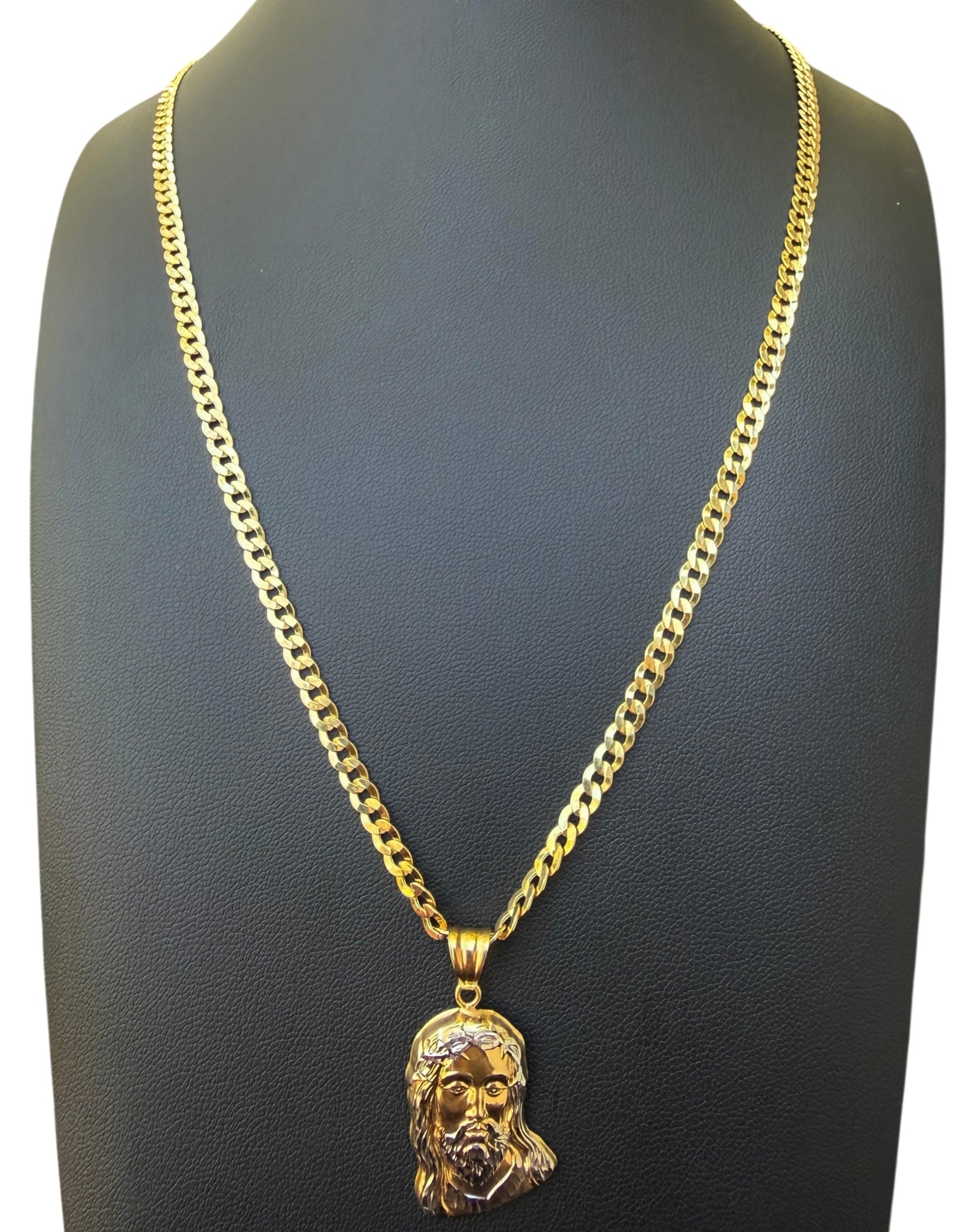 Cadena Martillada dije de Jesús Oro 10k