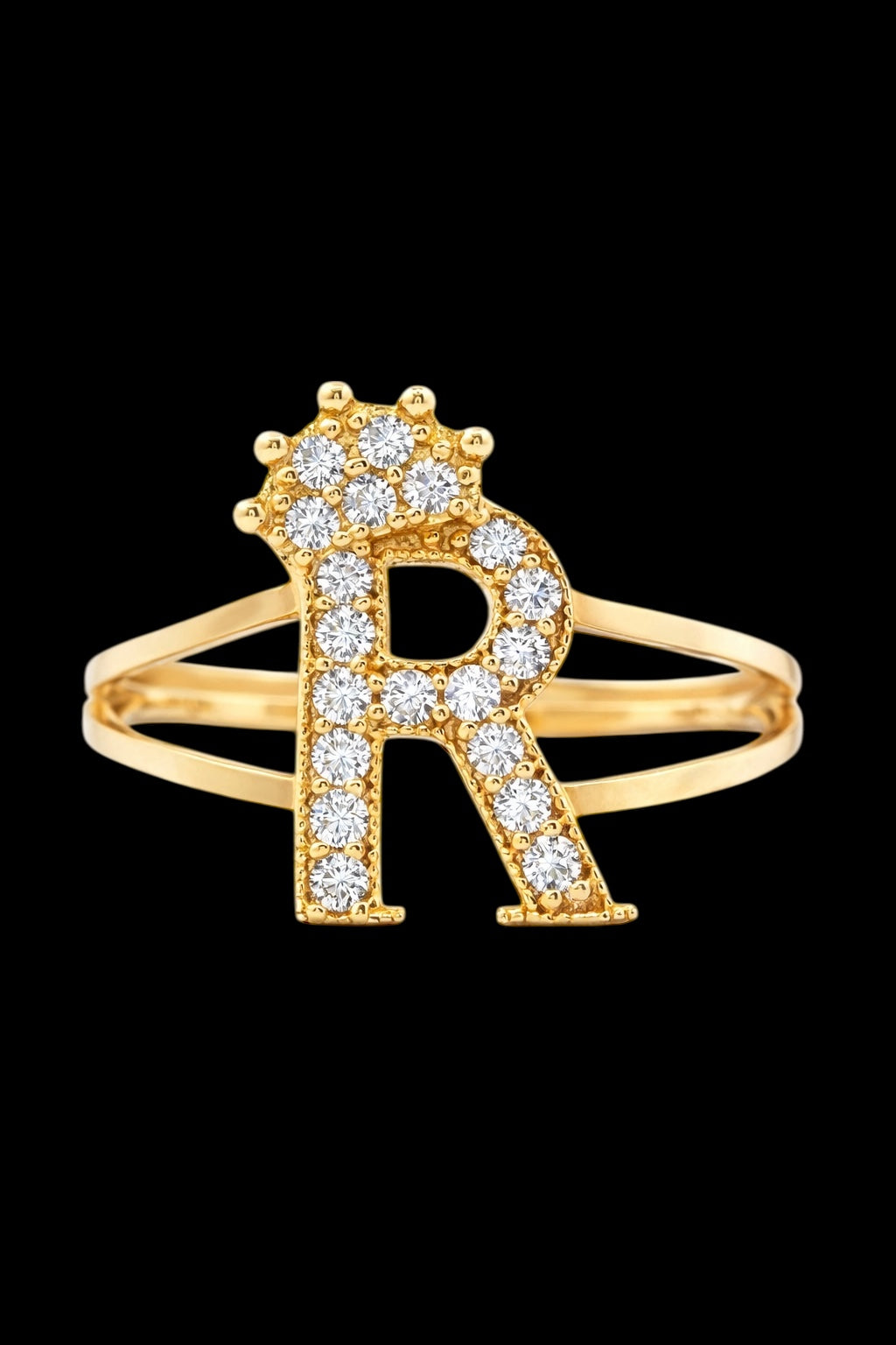 Anillos de Inicial en Oro 10k Talla 7