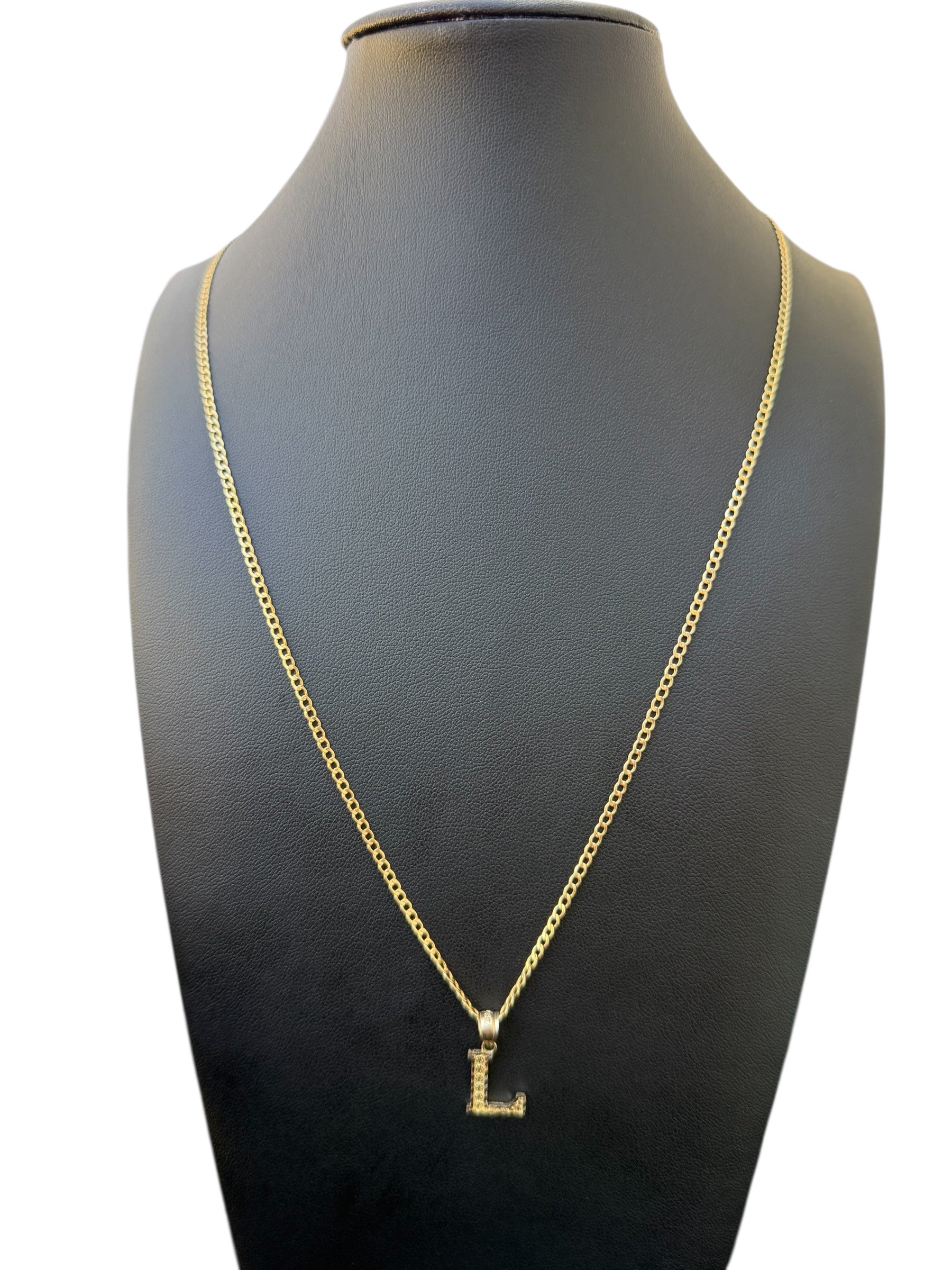 Cadena con Inicial Letra en Oro 10k