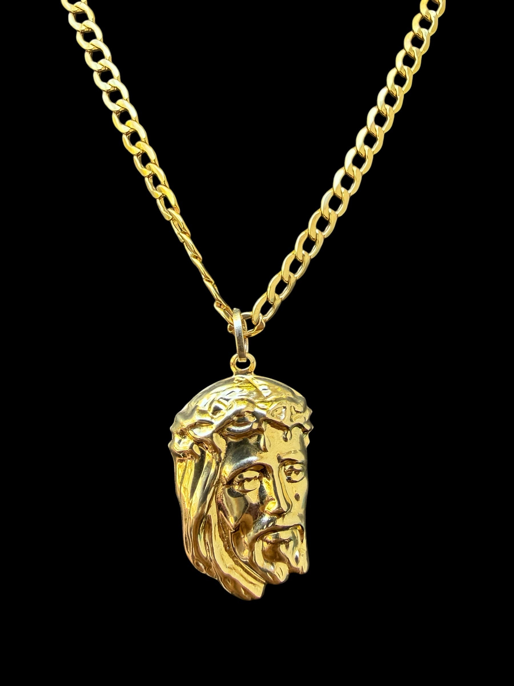 Cadena con Dije Grande de Jesús Oro 10k