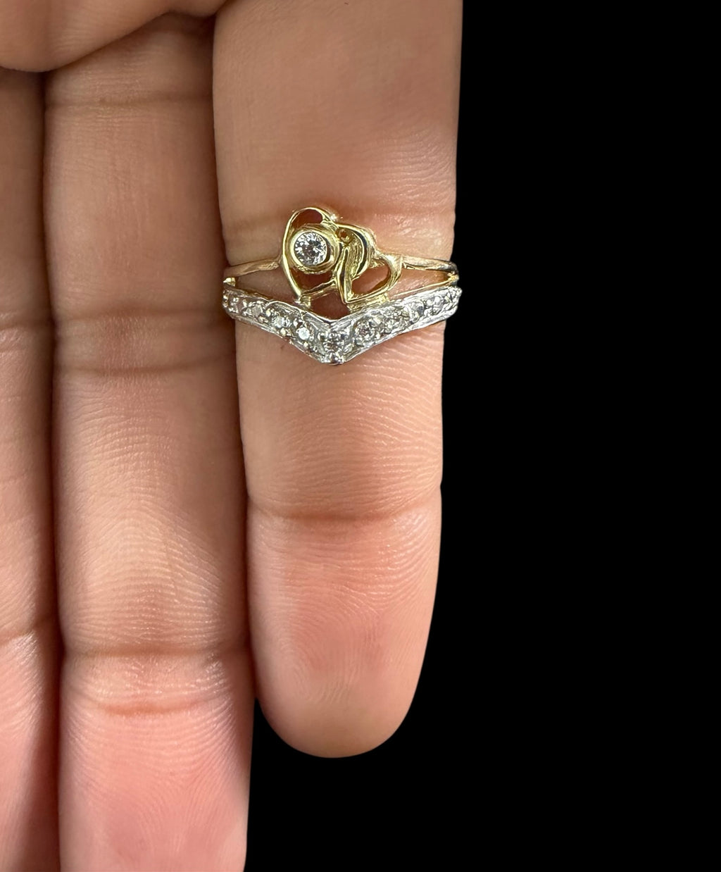 Anillo de Corazones en Oro 10k