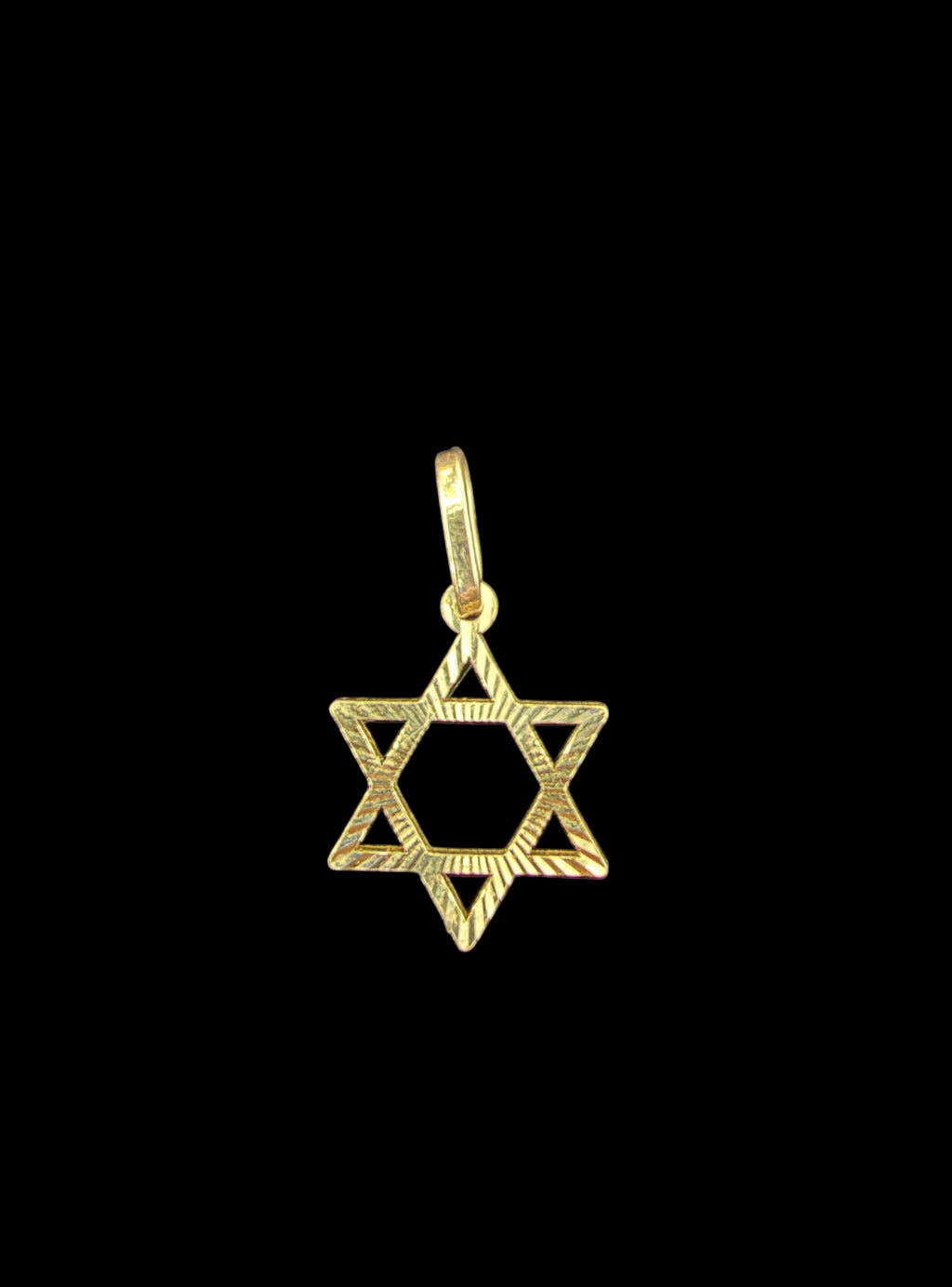 Cadena semisólida con dije de Estrella de David Oro 10k