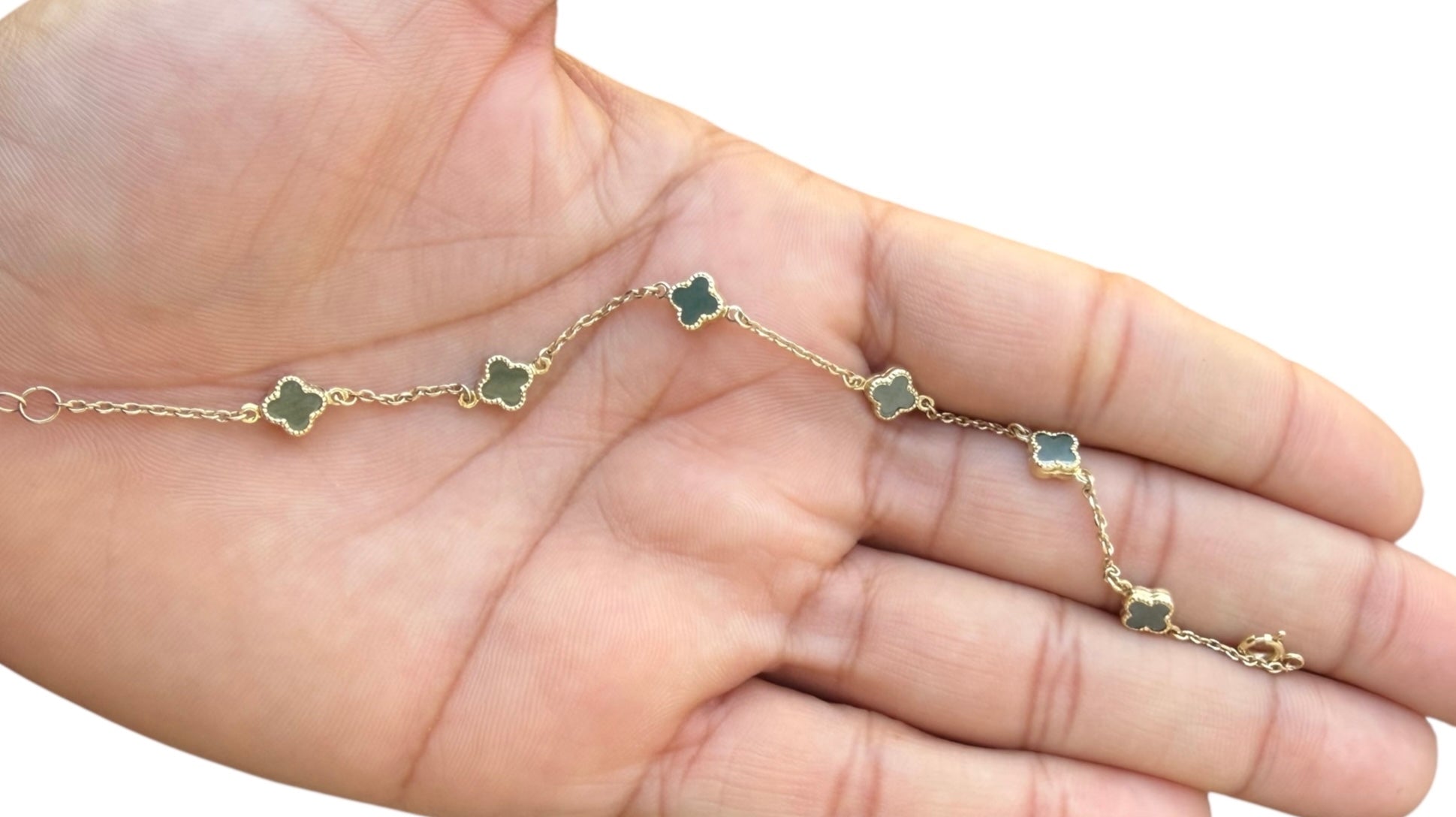 Pulsera Clover de 6 Flores en Oro 10k