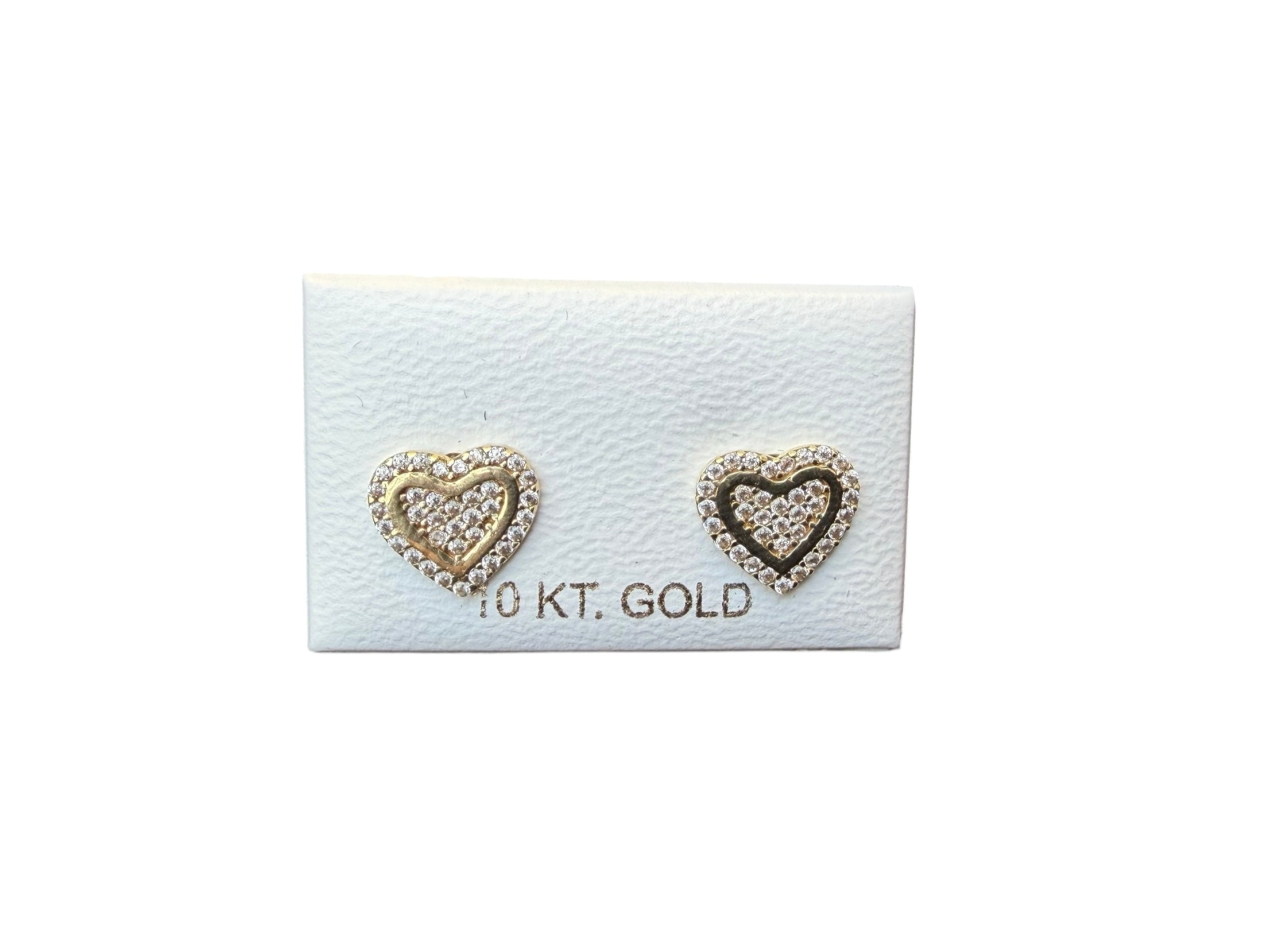 Aretes de Corazón Oro 10k
