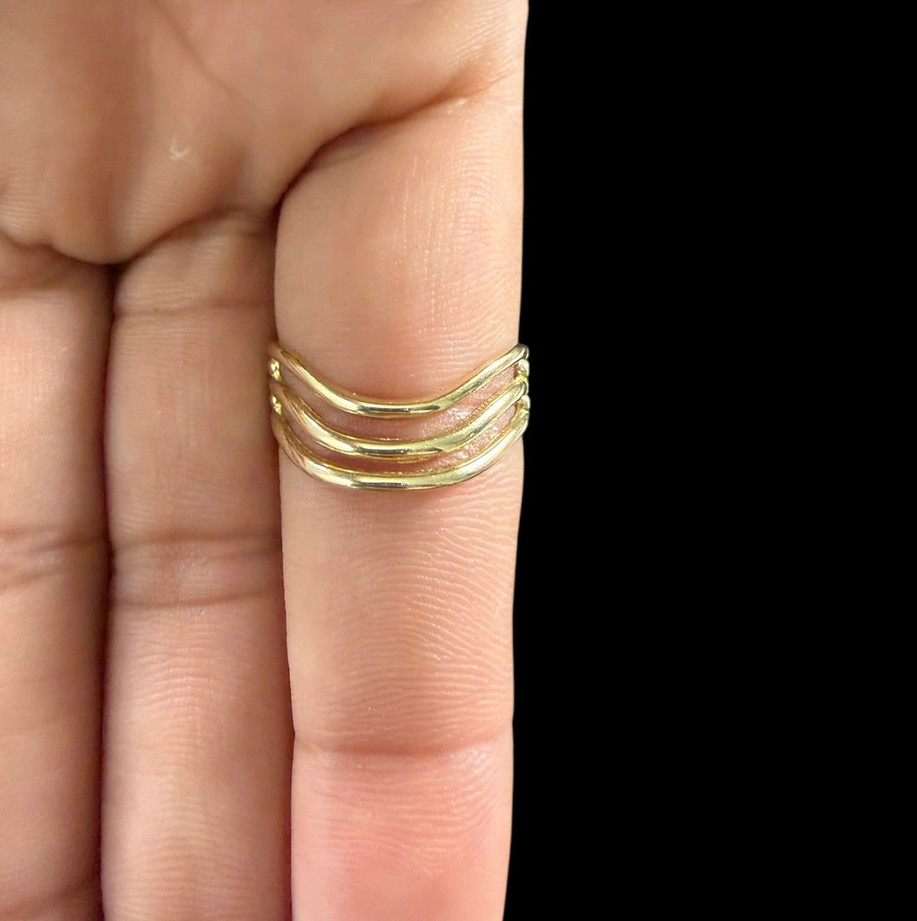 Anillo Triple en Oro 10k
