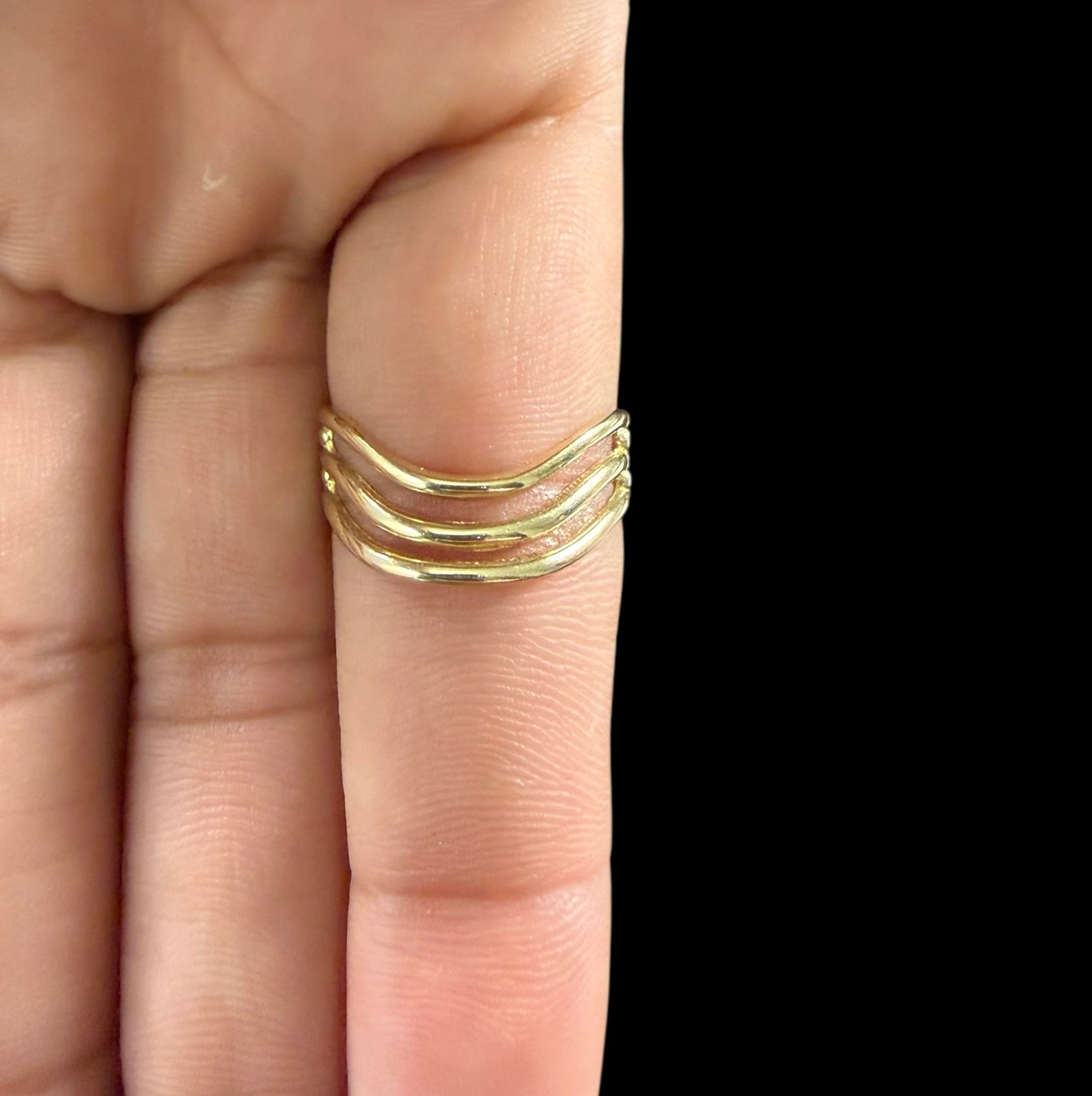 Anillo Triple en Oro 10k