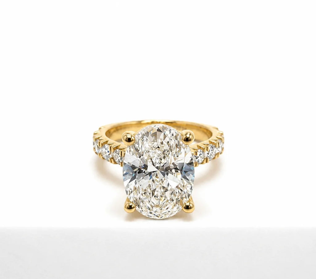 14 KT ANILLOS DE COMPROMISO DE MUJER CON DIAMANTES LAB