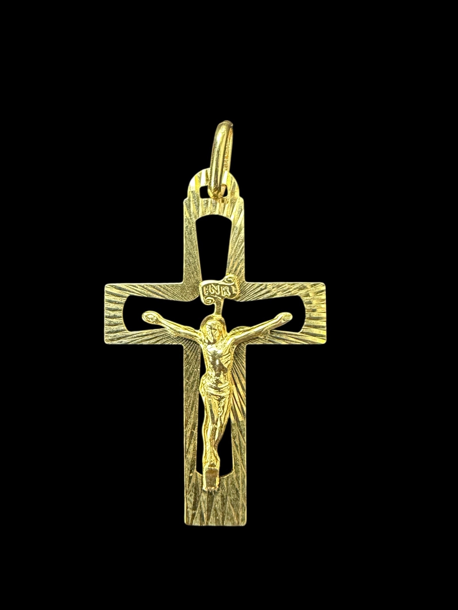 Cadena semisolida con dije de Jesús Oro 10k