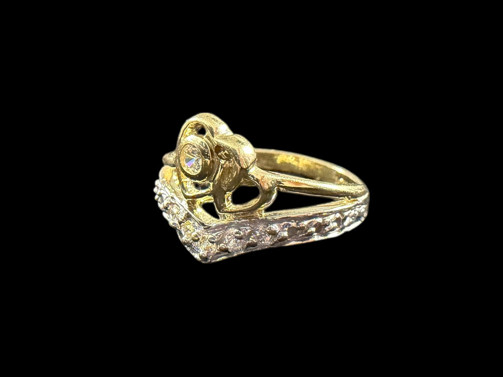 Anillo de Corazones en Oro 10k