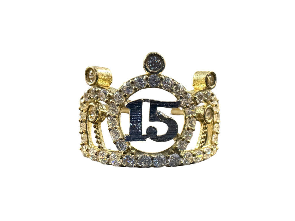 Anillo de Corona de 15 años Oro 10k