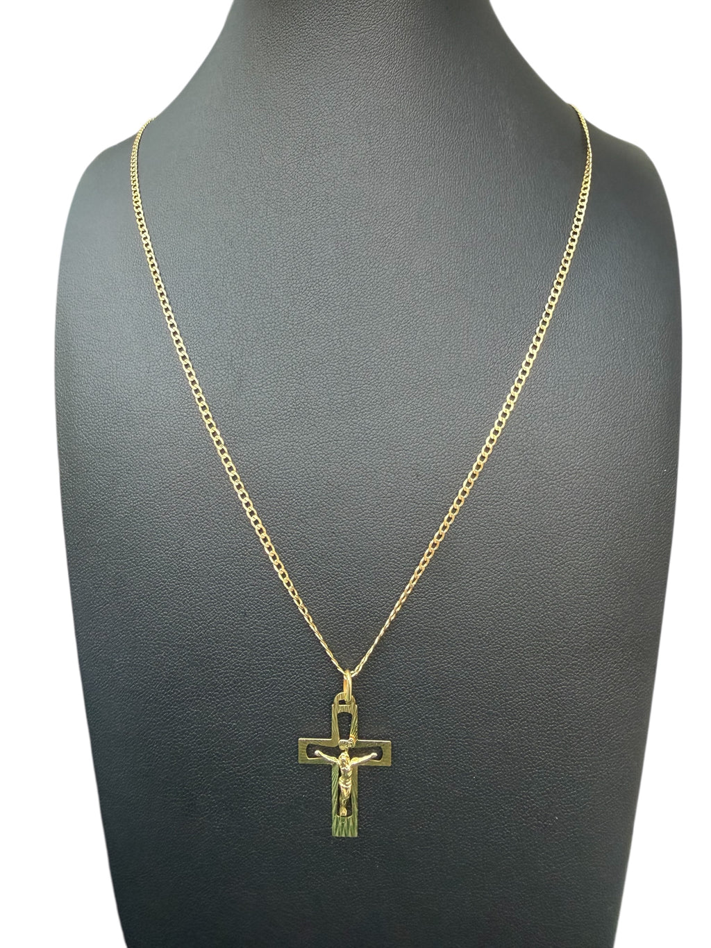 Cadena semisolida con dije de Jesús Oro 10k