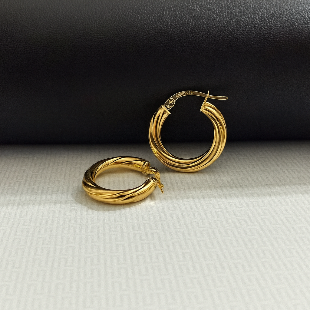 Argollas Torcidas de Oro 10k (Paso1)