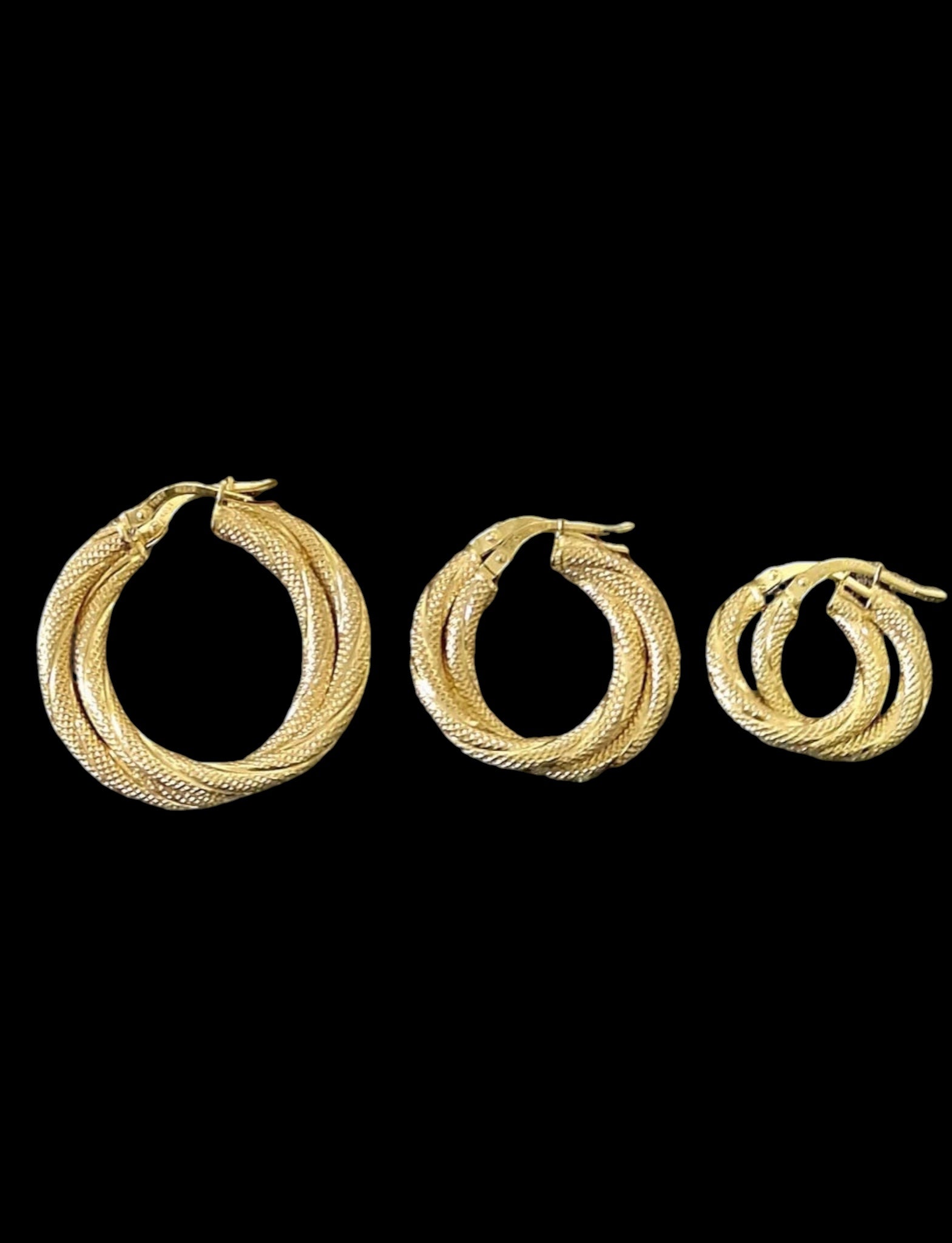 Trío Argollas Nevadas Oro 10k