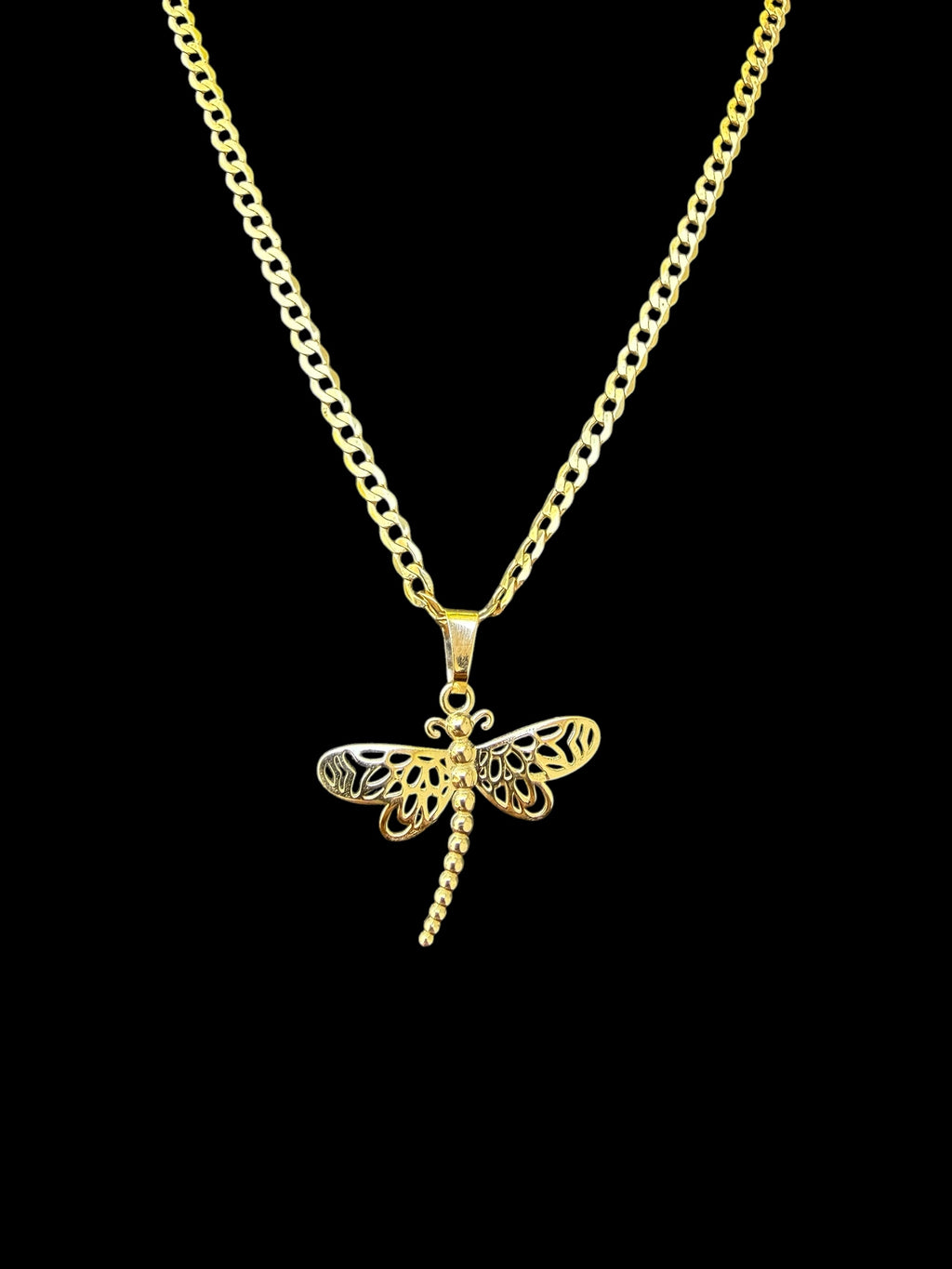 Cadena con dije de Libélula Oro 10k
