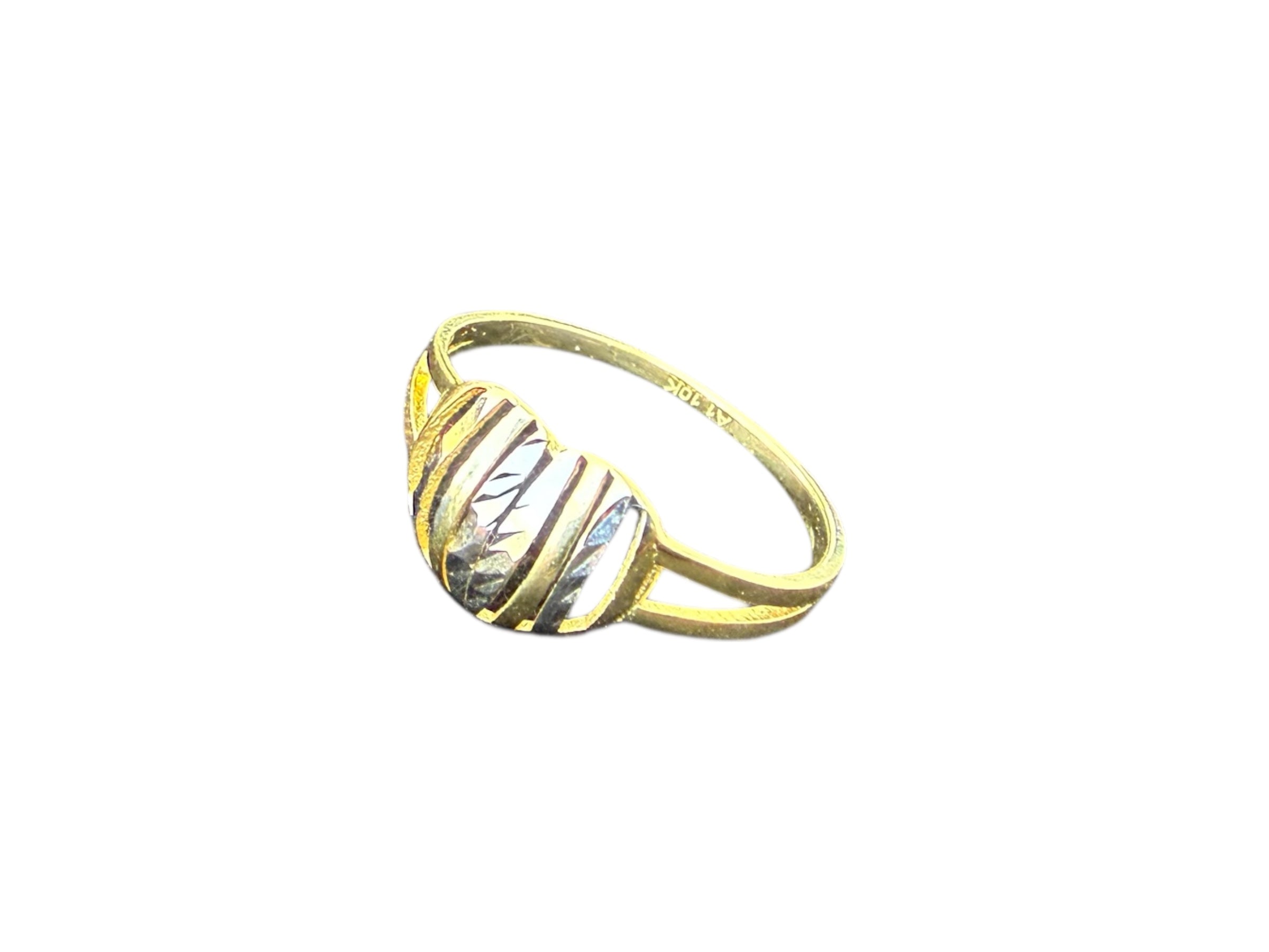Anillo en Oro 10k (Oro Amarillo y Oro Blanco)